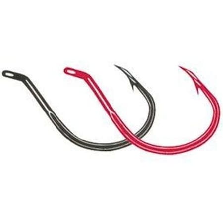 Owner Ssw All Purpose Hook With Cutting Point, Size 80 Forged Shank, Reversed Bend, Up Eye, Black Chrome,  5311-181